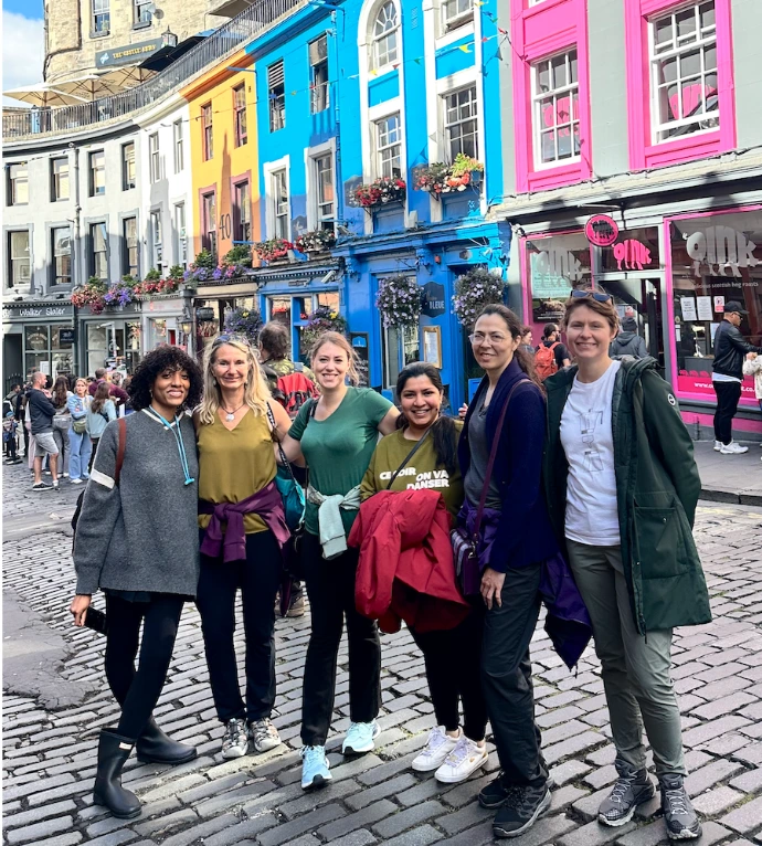 group of women posing in Edinburg